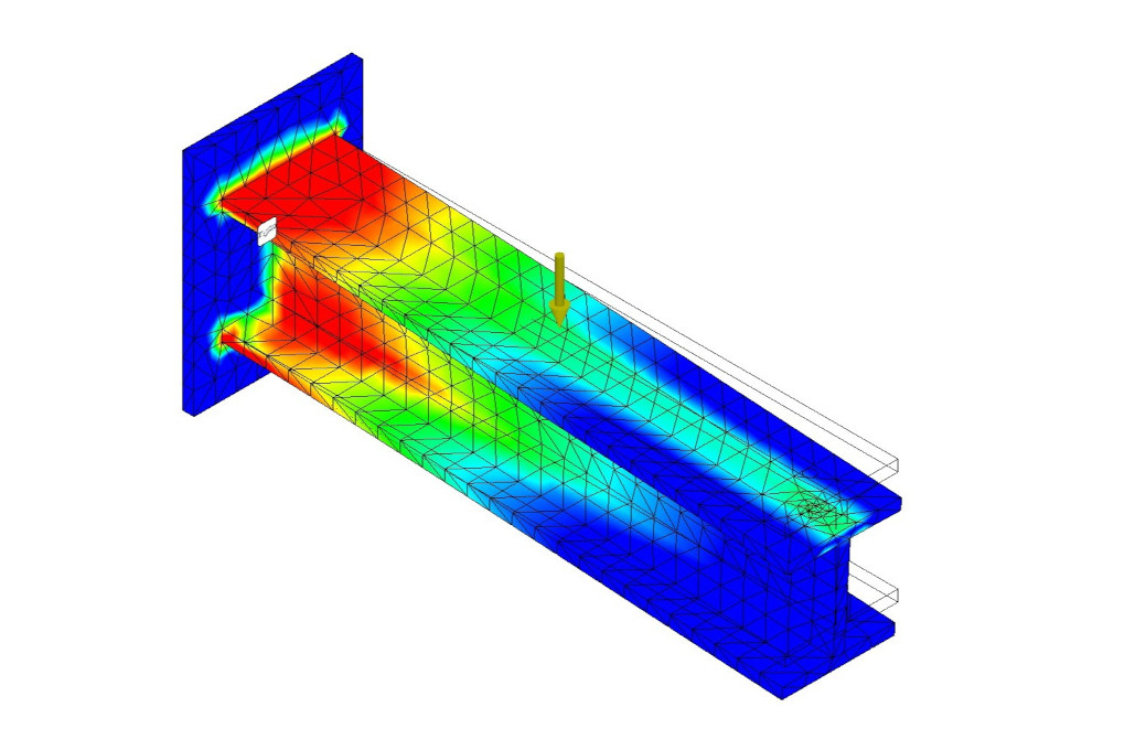 Statik-FEM-Berechnung Träger